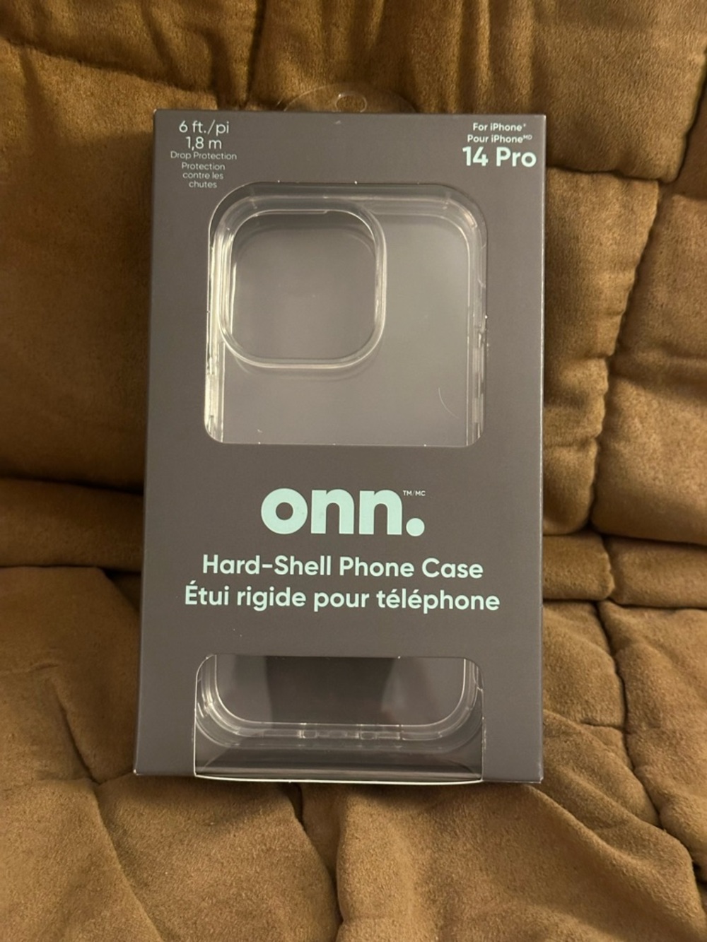 Onn Clear Hard-Shell Phone Case for iPhone 14 Pro